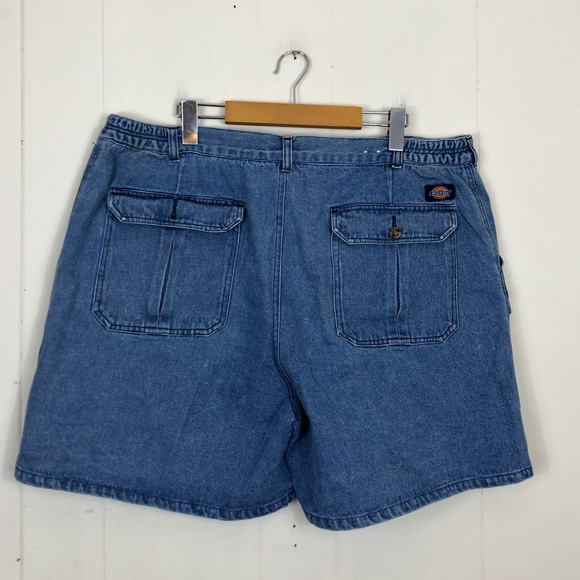 Vintage 90s Dickies Denim 6” Carpenter Shorts Sz 44 - Picture 4 of 11